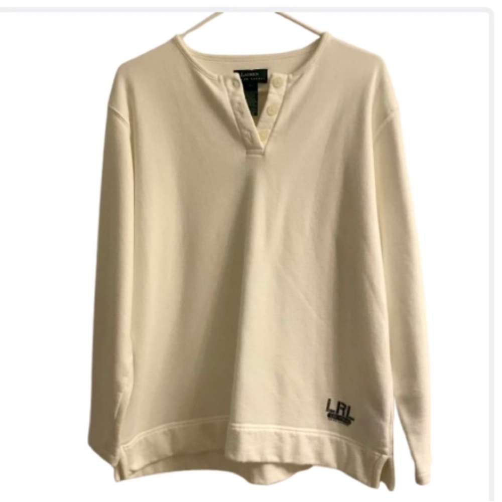 LRL Pullover Drop Shoulder Cotton Sweatshirt L